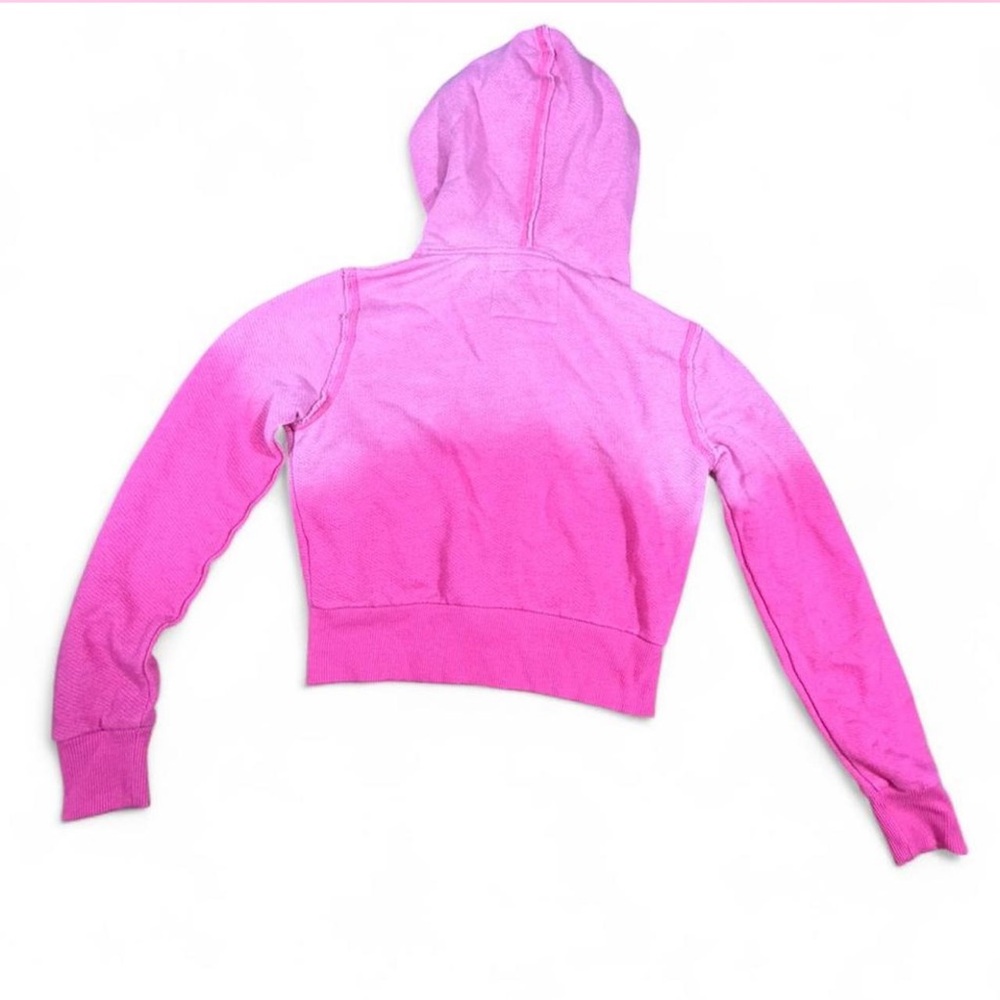 American Eagle Pink Cropped Zip Hoodie Small | Barbiecore Y2K cozy - Picture 6 of 6